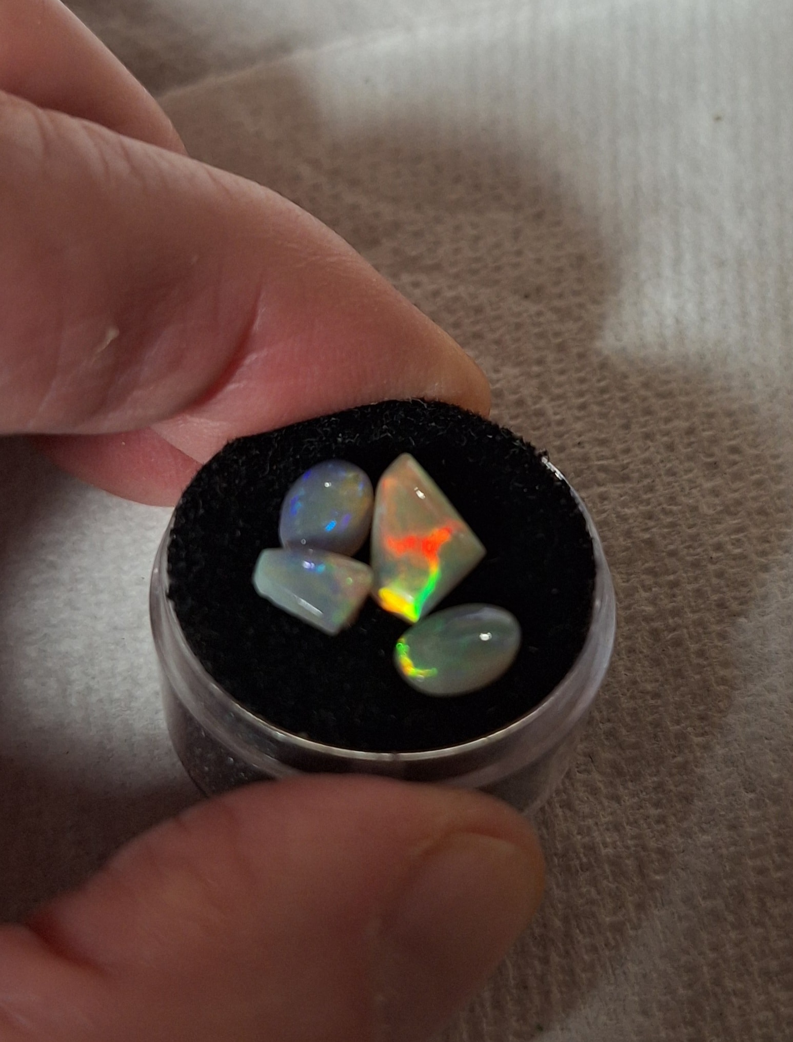 Opal fire close-up